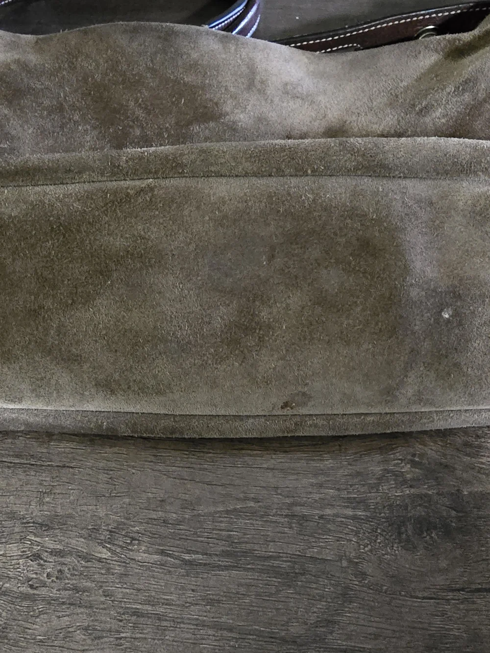 2005 Coach East West Tassel Taupe Suede Hobo Bag